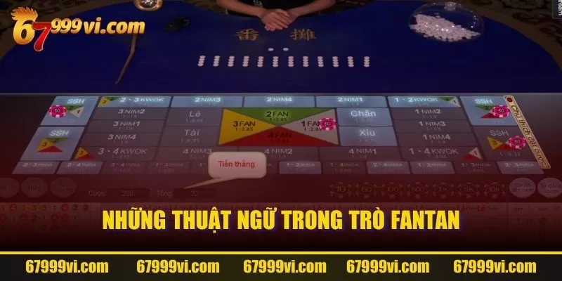 Những thuật ngữ trong trò Fantan